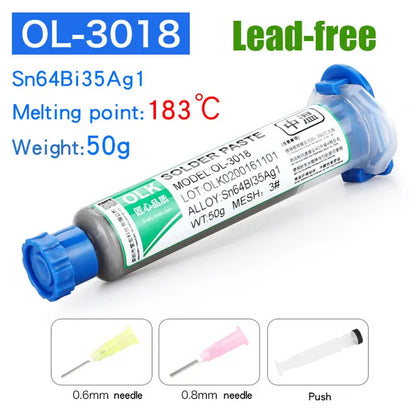 2024 New Lead-Free Low Temp Solder Paste: No-Clean, 138°C