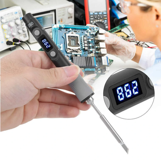 Digital Soldering Station: 60W, Type-C interface, adjustable 100-400℃ temp, DC12-24V