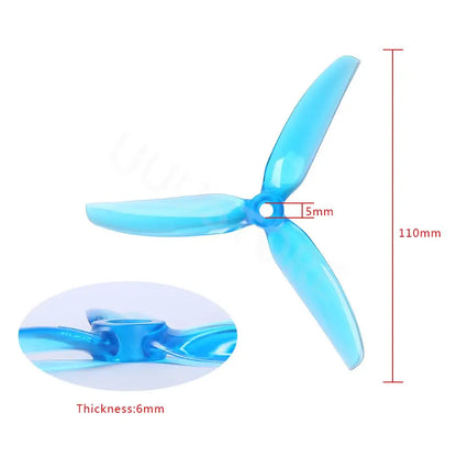 2 pairs 5x4.3x3 V2S: 5" 3-blade propellers (2CW 2CCW)