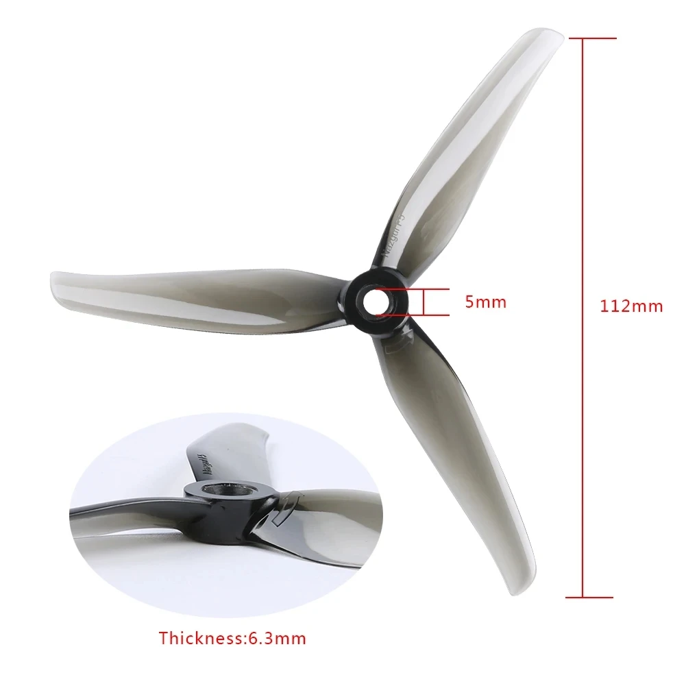 3.5x5.1x3 R5 3.6: 3-blade PC propeller for 5-inch.