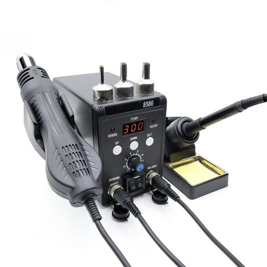 750W 2-in-1 Digital ESD Hot Air Gun Soldering Station 110V/220V