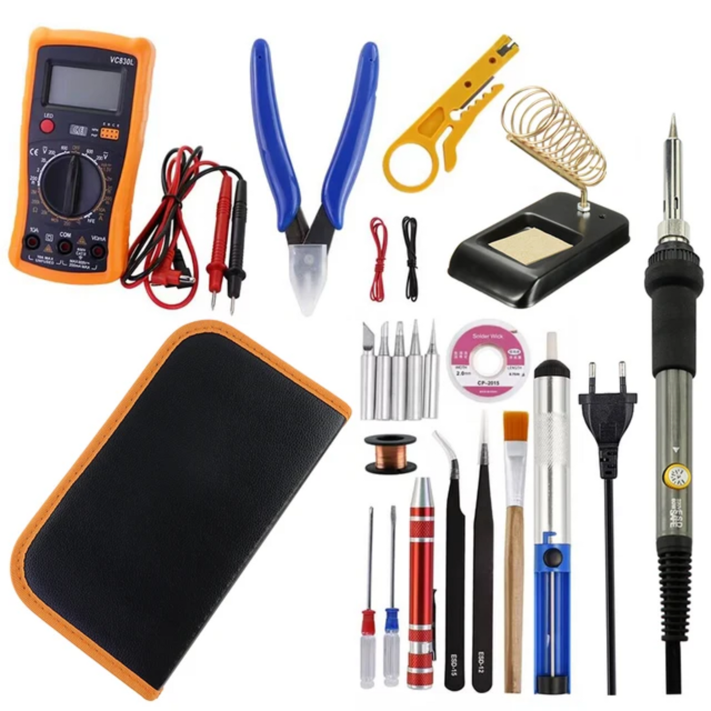 Electric Soldering Iron: 60W, adjustable temperature, ideal for welding and repair.