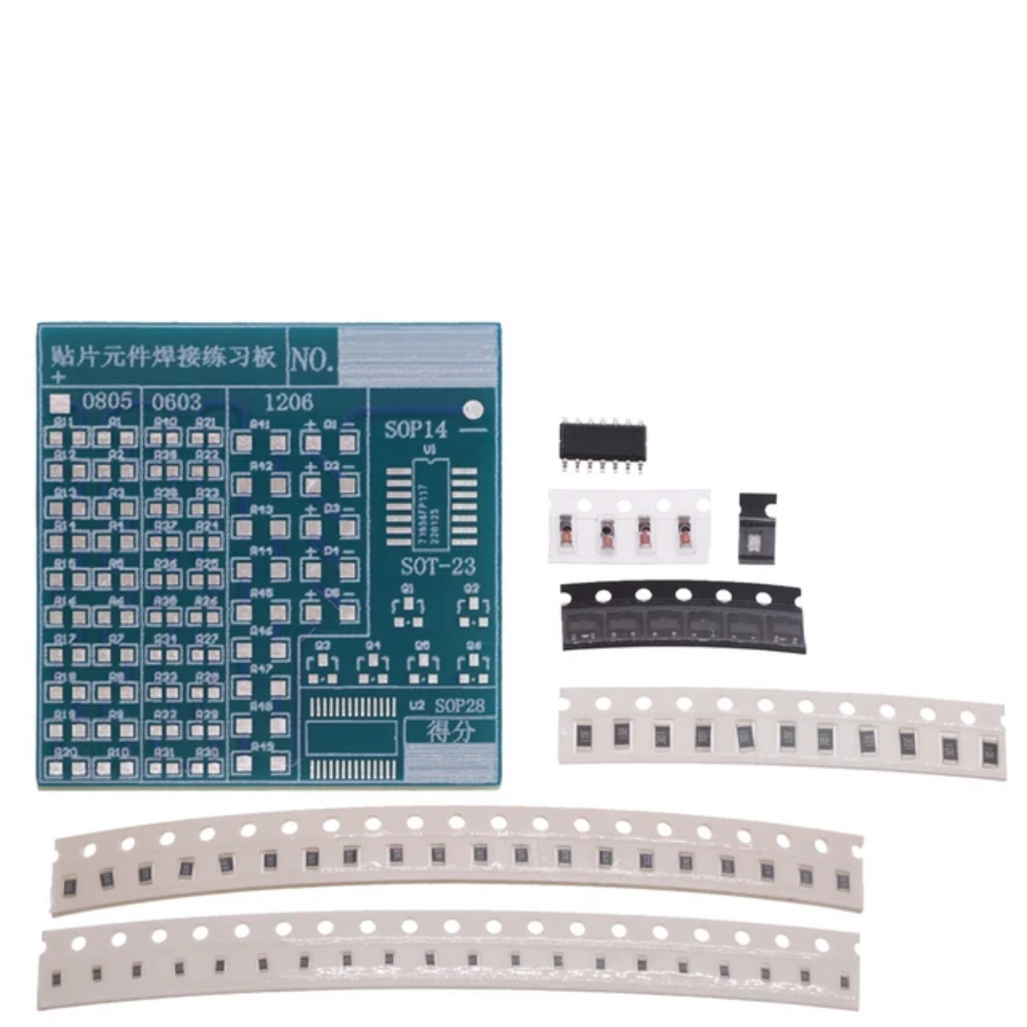 Soldering practice for SMD PCBs with LED electronics